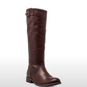 FRYE Pippa Tall Dark Brown Leather Riding Boots Women's US 5.5